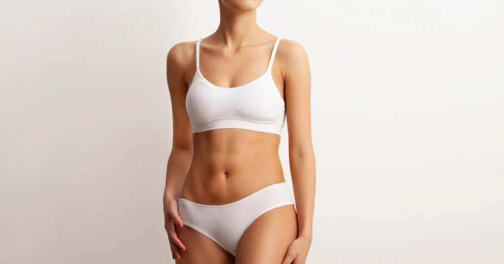 Woman with smooth skin after Skin Tightening treatment in Freeland MI